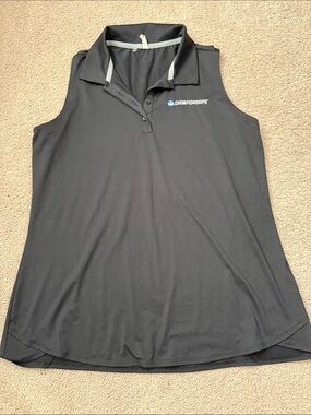 Under Armour Black Sleeveless Polo Tank with Small NCAA Championship Logo